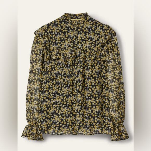 Boden Zoe Frill Detail Blouse Size 4 - Picture 3 of 10